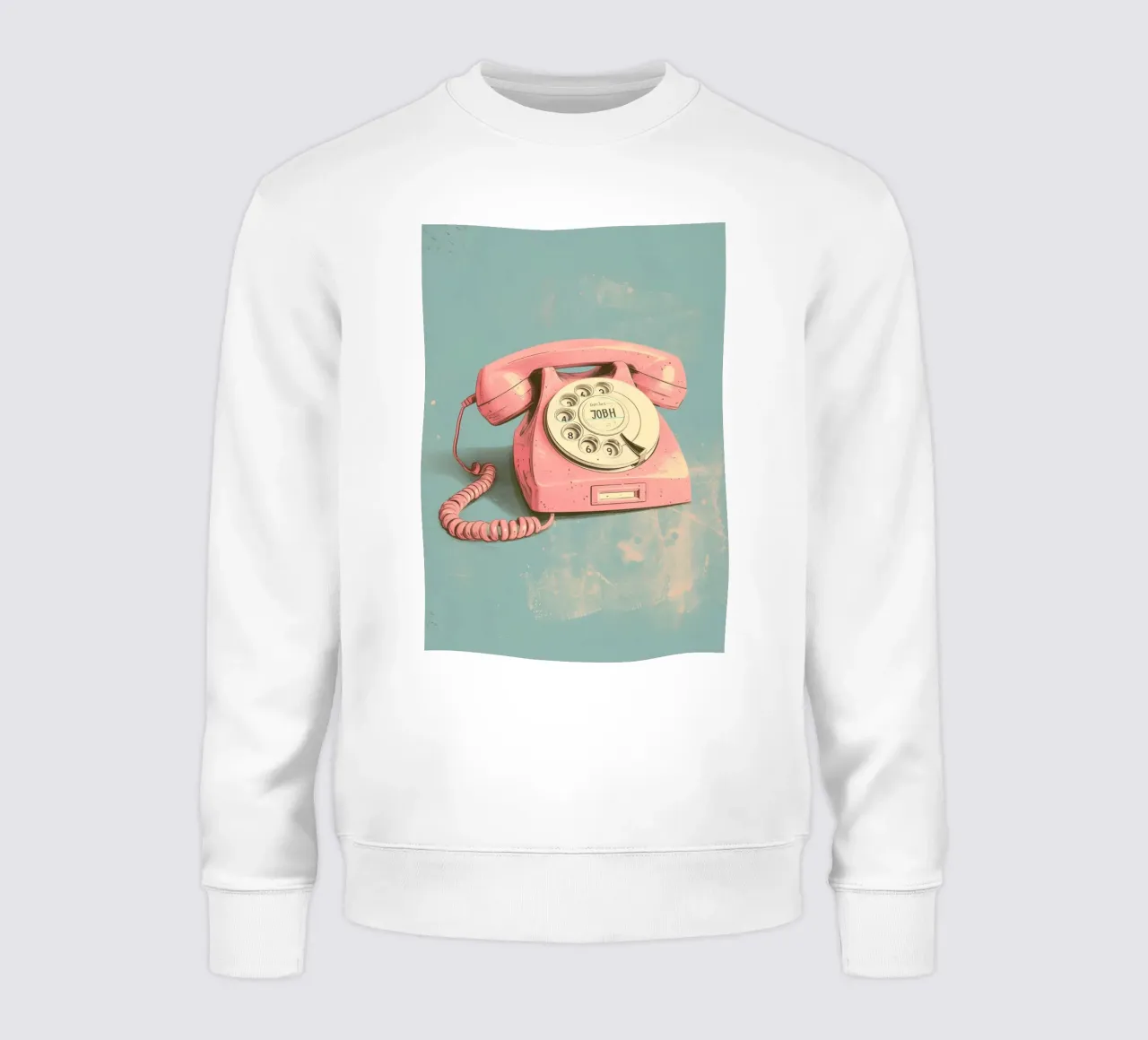 Telefono rotante retrò - Rosa vintage, Pop Art, Nostalgia, Aesth felpa da ClubArt