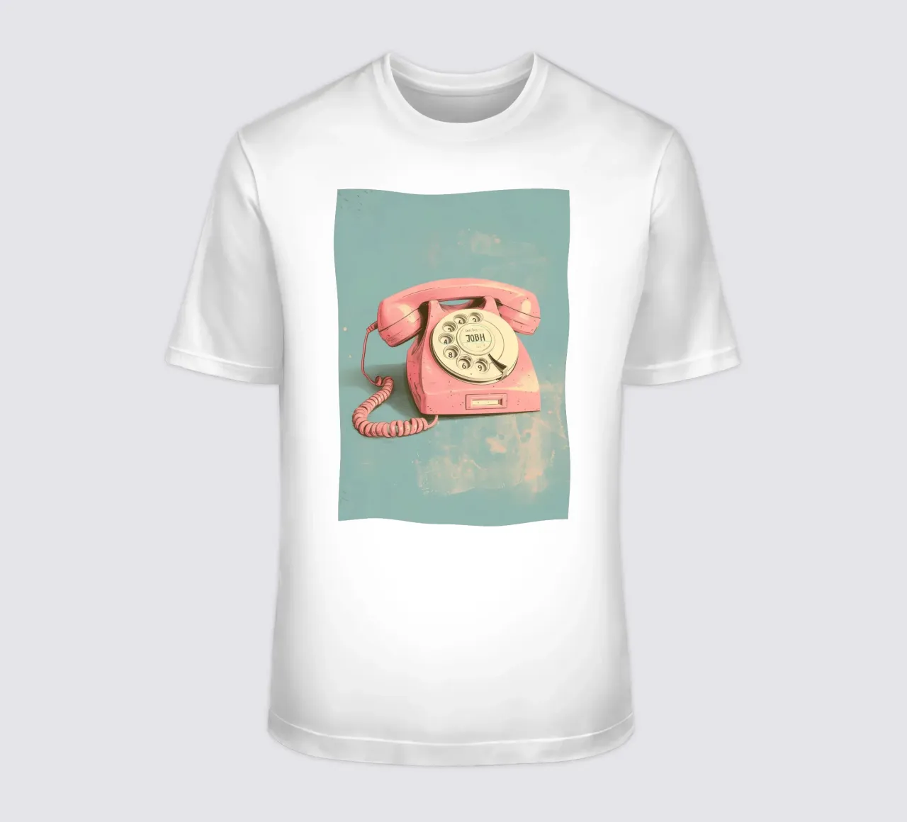 Retro Rotary Phone - Vintage Pink, Pop Art, Nostalgia, Aesth t-shirt by ClubArt