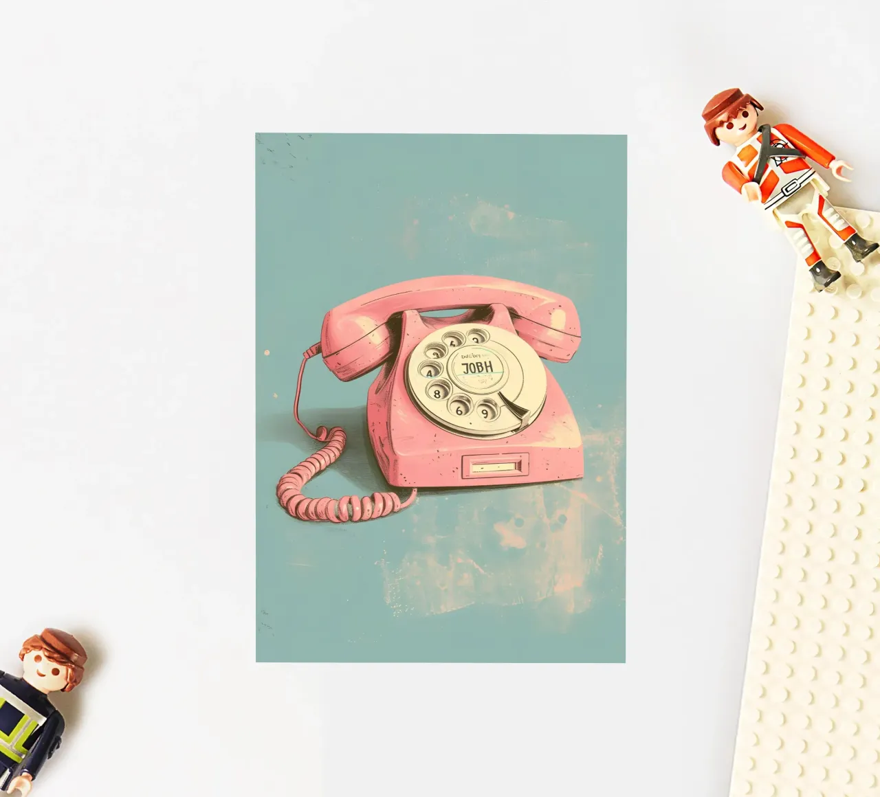 Retro Rotary Phone - Vintage Pink, Pop Art, Nostalgia, Aesth sticker by ClubArt