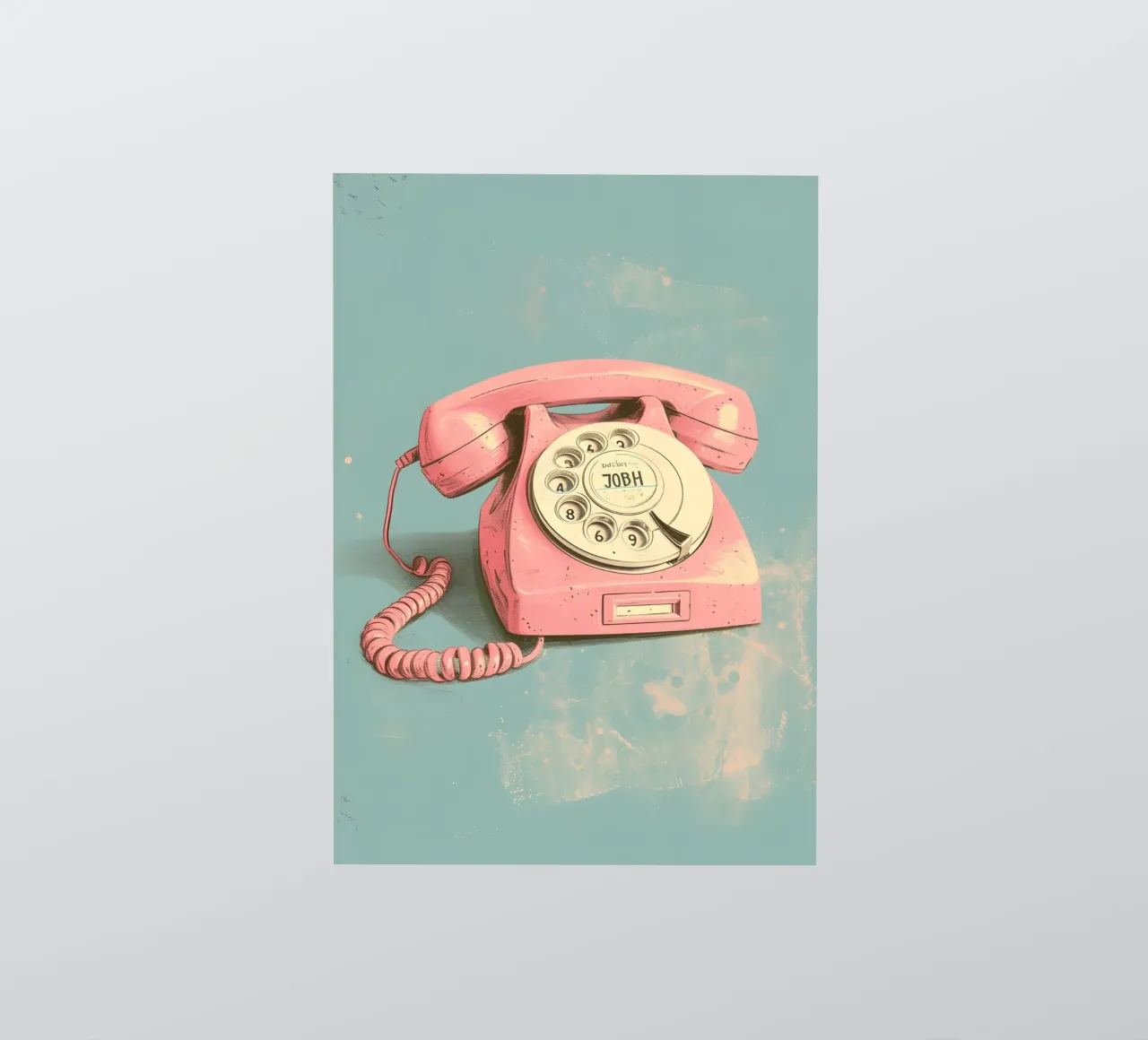 Retro Rotary Phone - Vintage Pink, Pop Art, Nostalgia, Aesth sticker by ClubArt