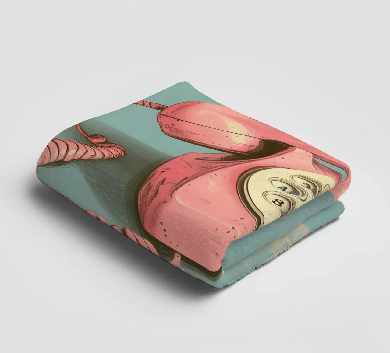 Retro Draaitelefoon - Vintage Roze, Pop Art, Nostalgie, Aesth badhanddoek van ClubArt