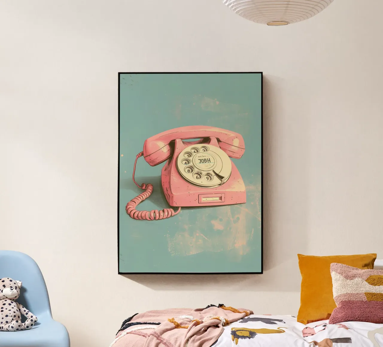 Retro Rotary Phone - Vintage Pink, Pop Art, Nostalgia, Aesth acrylic glass by ClubArt