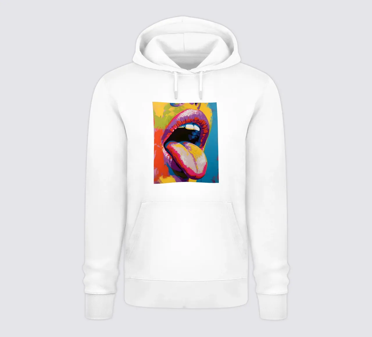 Labbra Pop Art - Lingua vibrante, espressione audace, grafica moderna felpa con cappuccio da ClubArt