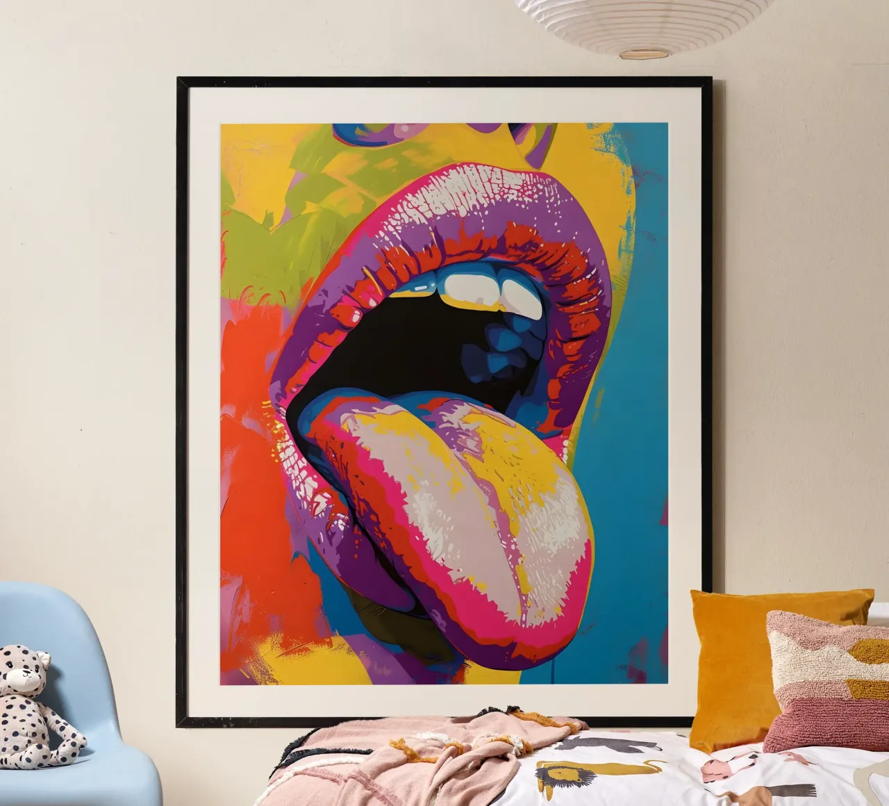 Lèvres Pop Art - Langue vibrante, expression audacieuse, graphisme moderne hahnemühle de ClubArt