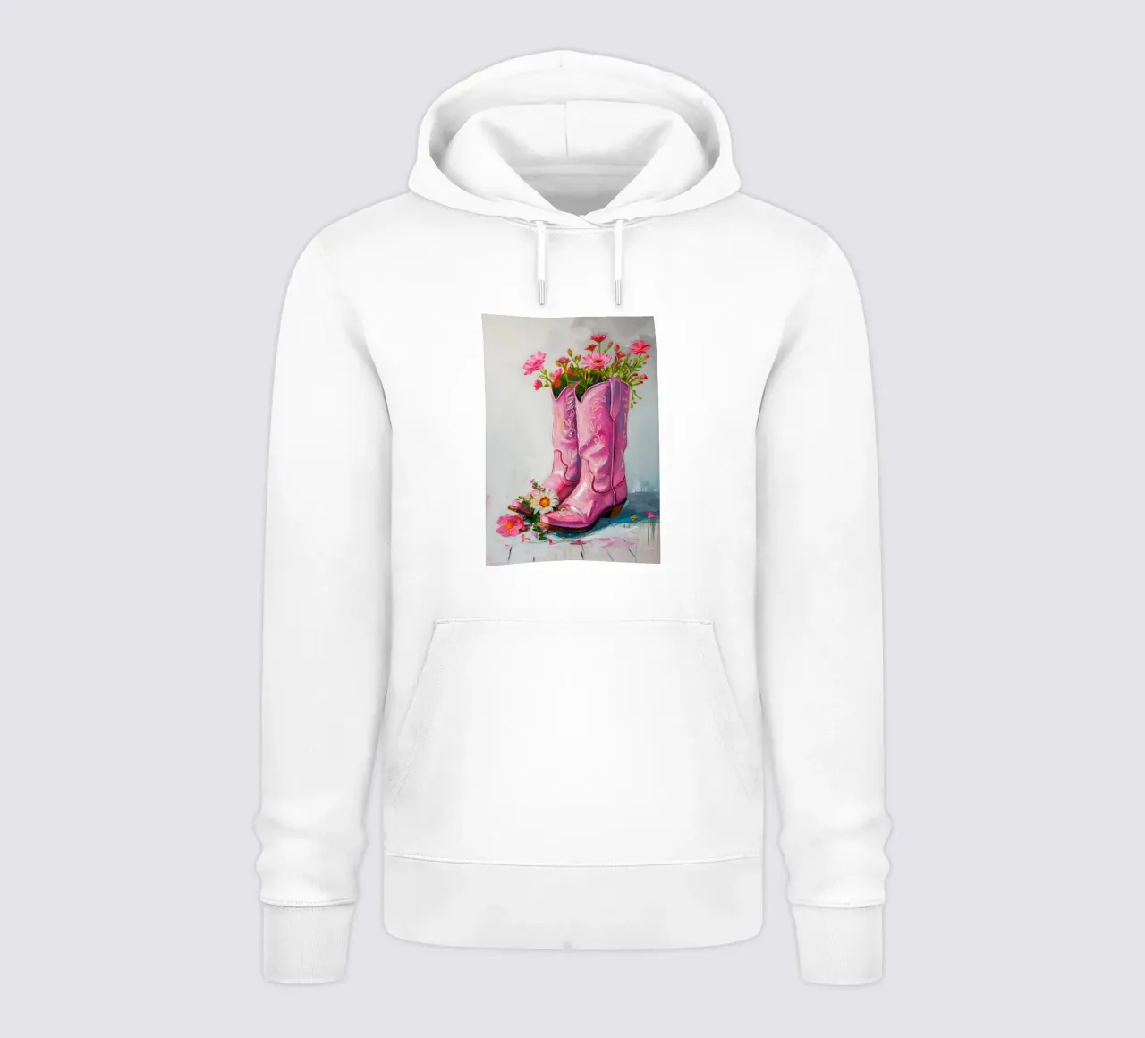 Botas vaqueras rosas de Gabad: Floral Pop Art Chic & Boho Vibes sudadera con capucha de ClubArt
