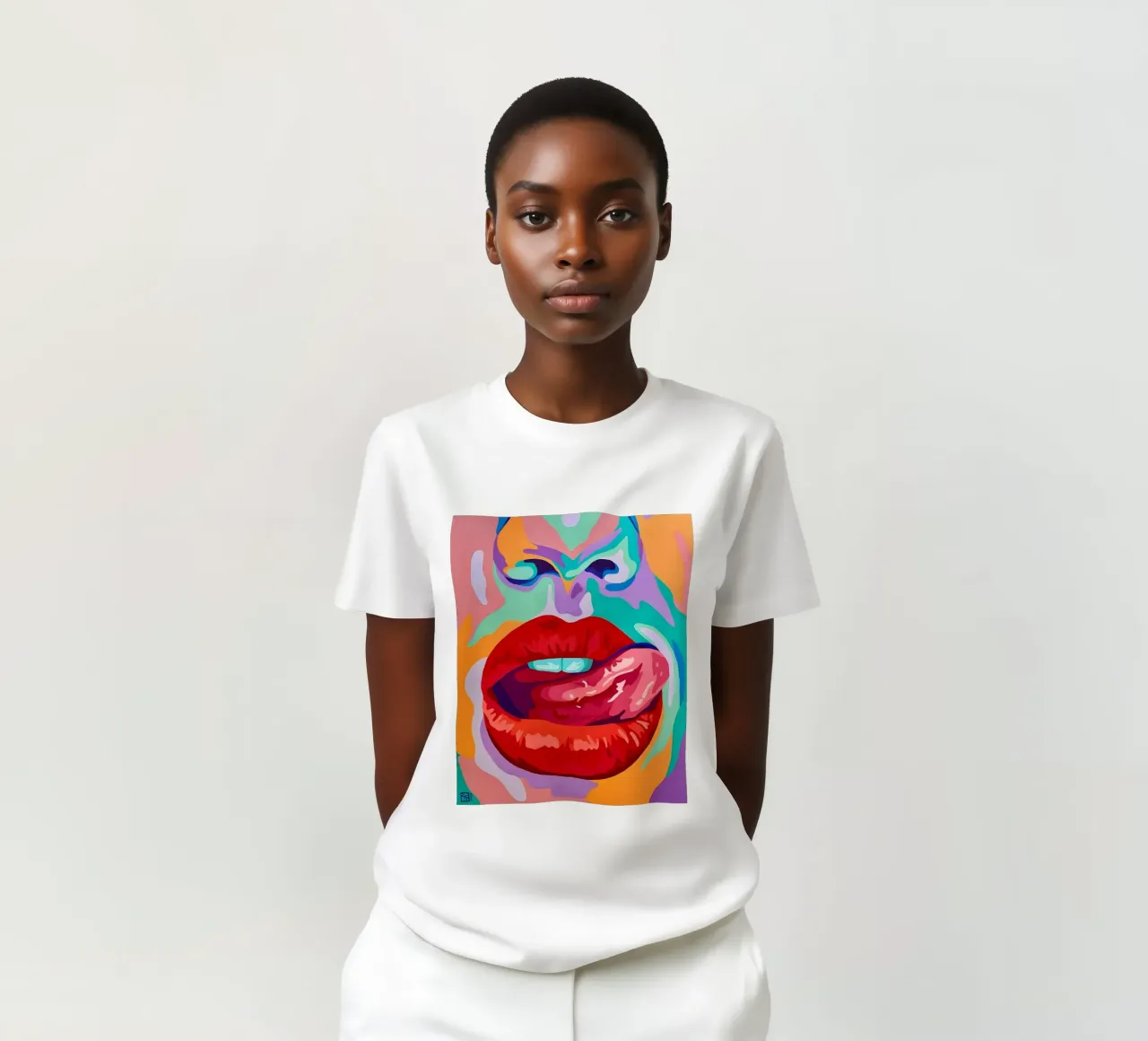 Labbra pop vibranti, arte pop, espressione audace t-shirt da ClubArt