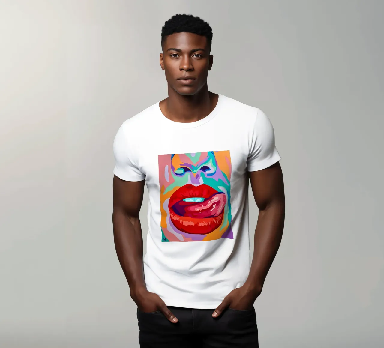 Labbra pop vibranti, arte pop, espressione audace t-shirt da ClubArt