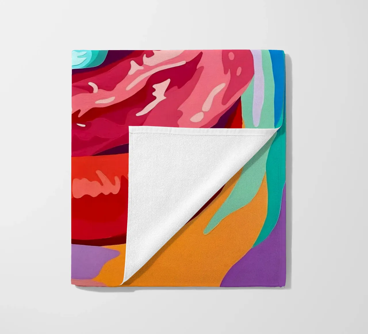 Labbra pop vibranti, arte pop, espressione audace telo mare da ClubArt