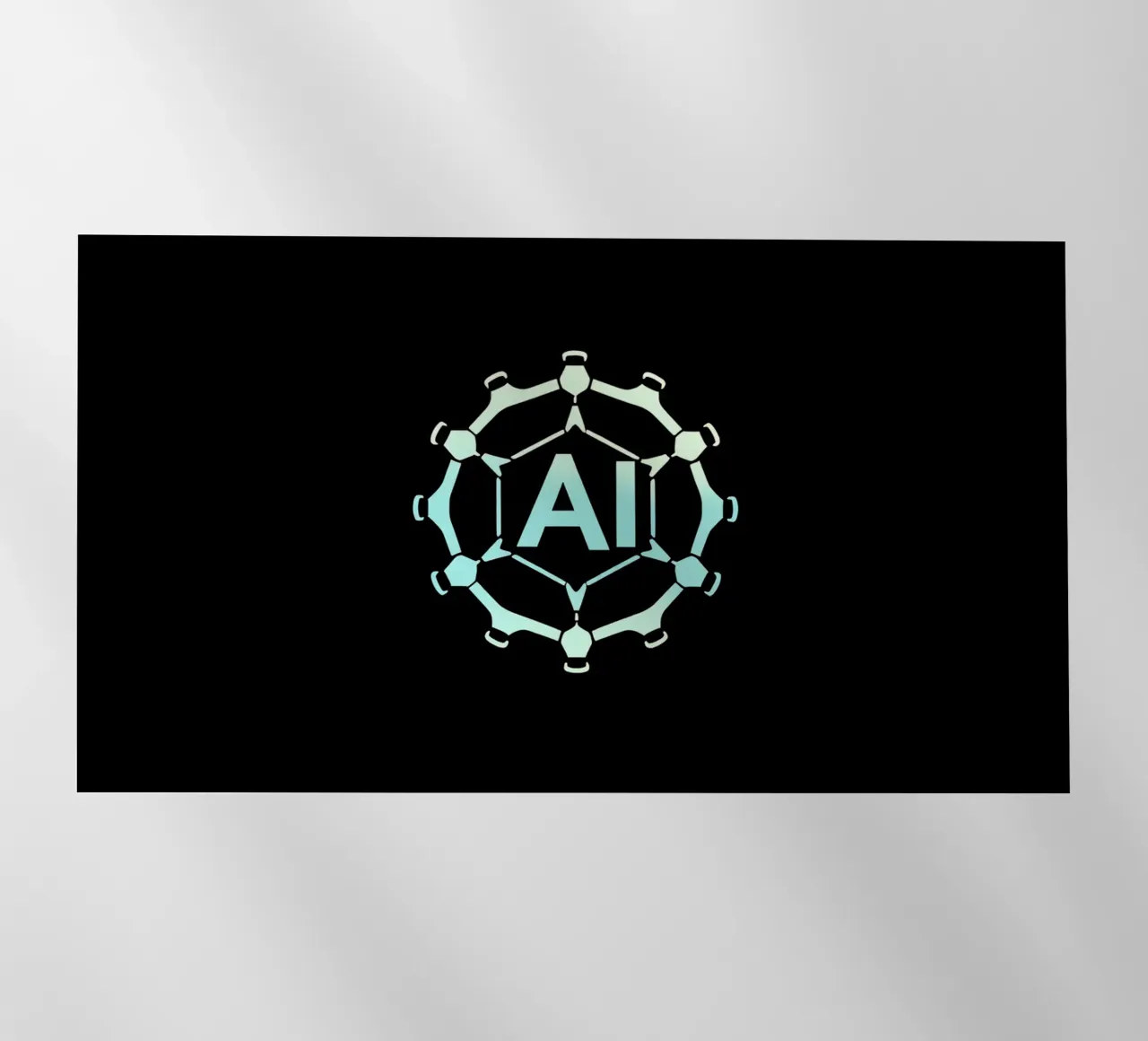 Rappresentazione creativa del logo dell'intelligenza artificiale pellicola backlit da DesignDoodle