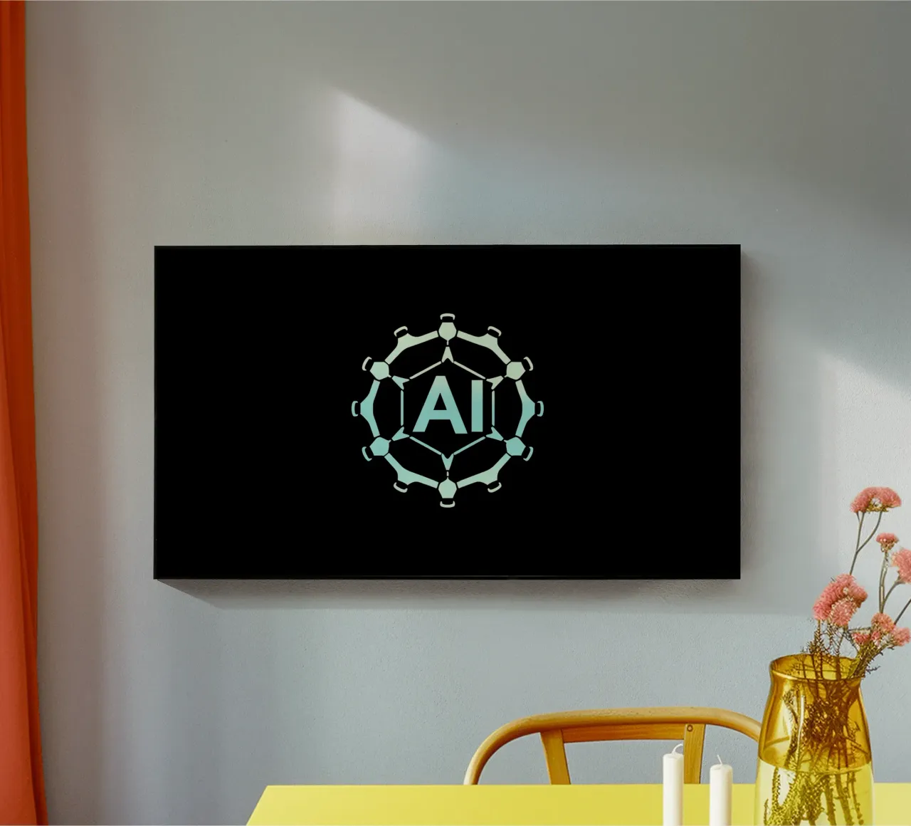 Rappresentazione creativa del logo dell'intelligenza artificiale plexiglass da DesignDoodle