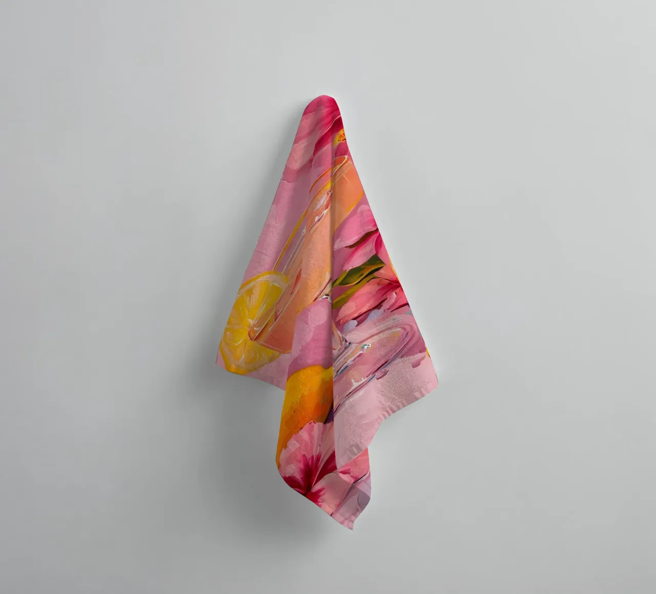 Pink Lemonade Bliss Art Print - Floral Summer Still Life towel by ClubArt