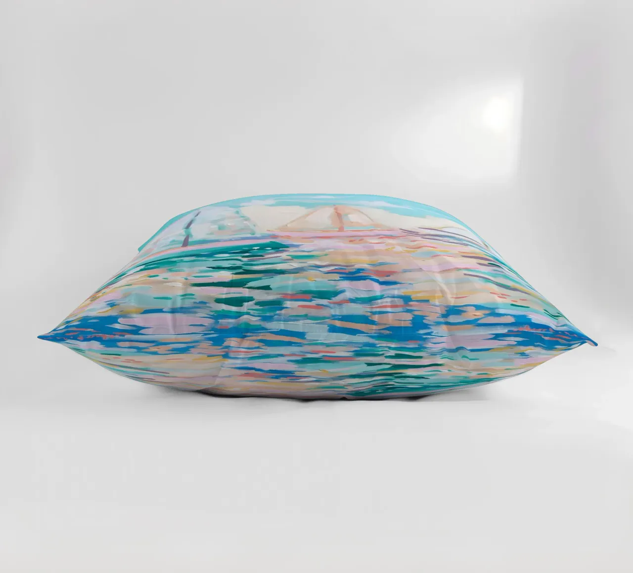 Jessica Mingo Sailboat Regatta Art Print - Impressionist Sea cuscino da ClubArt