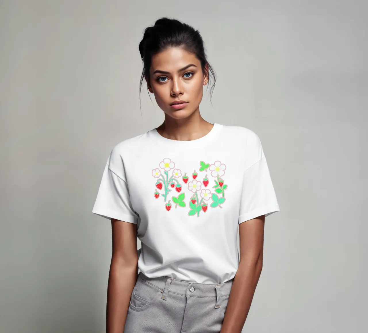 Fragole selvatiche rosa confetto t-shirt da SilverPegasus