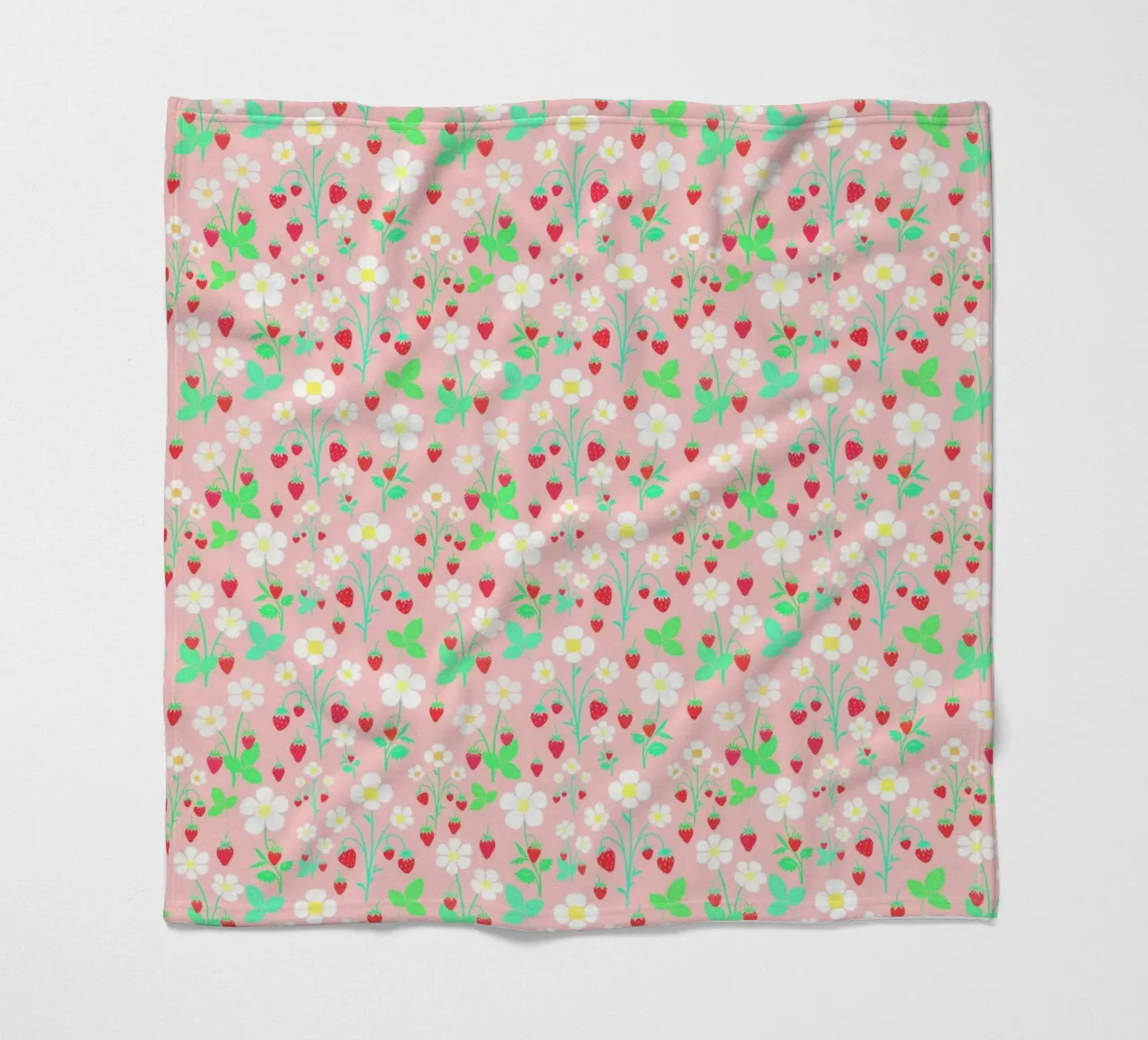Fragole selvatiche rosa confetto coperta in pile da SilverPegasus