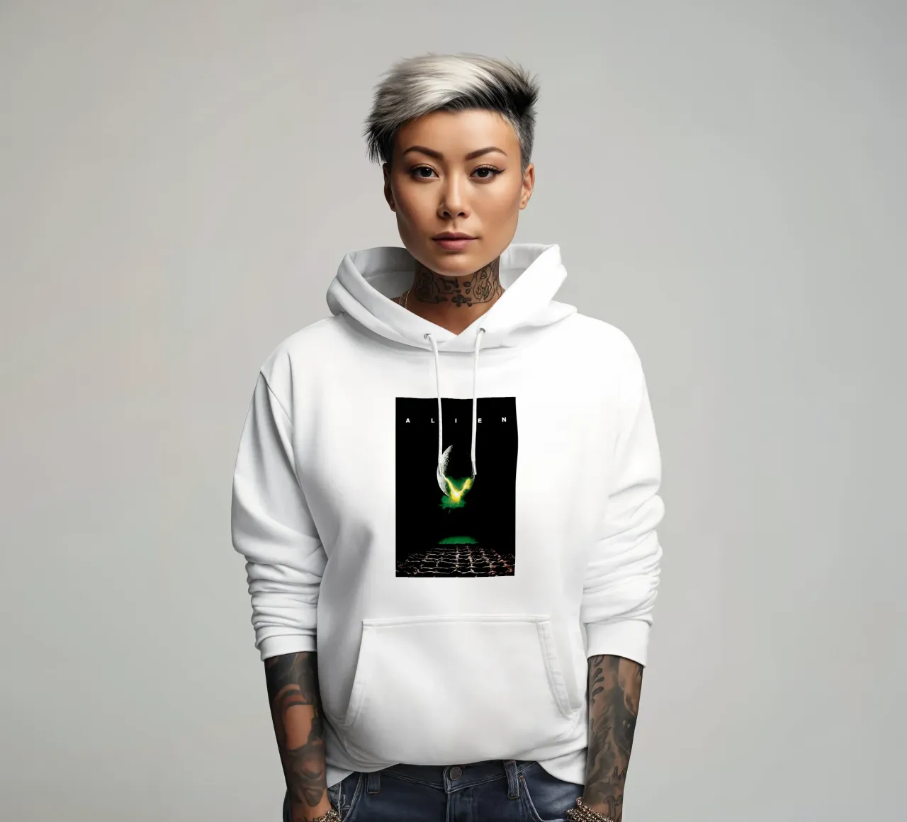 Alien felpa con cappuccio da Attaboy Dsgn