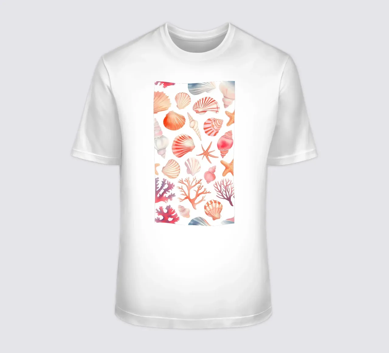 Imprimé à motifs de coquillages et de coraux - Coastal Vibes t-shirt de ClubArt