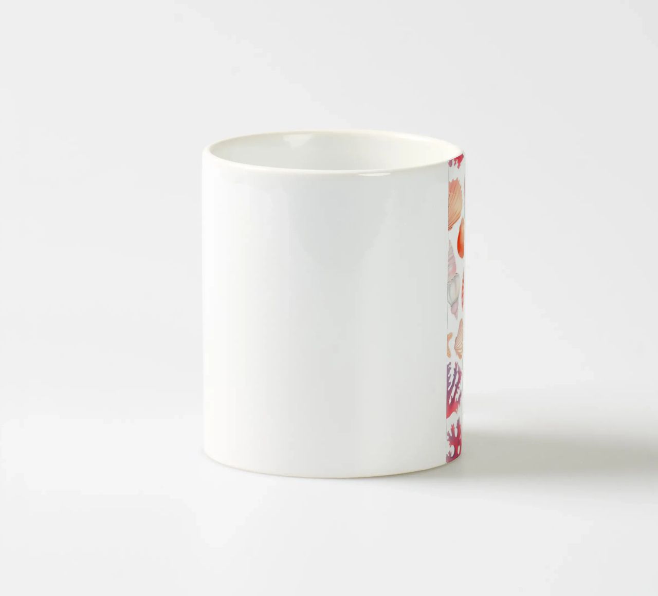 Nautical Seashell & Coral Pattern Print - Coastal Vibes ceramic mug by ClubArt