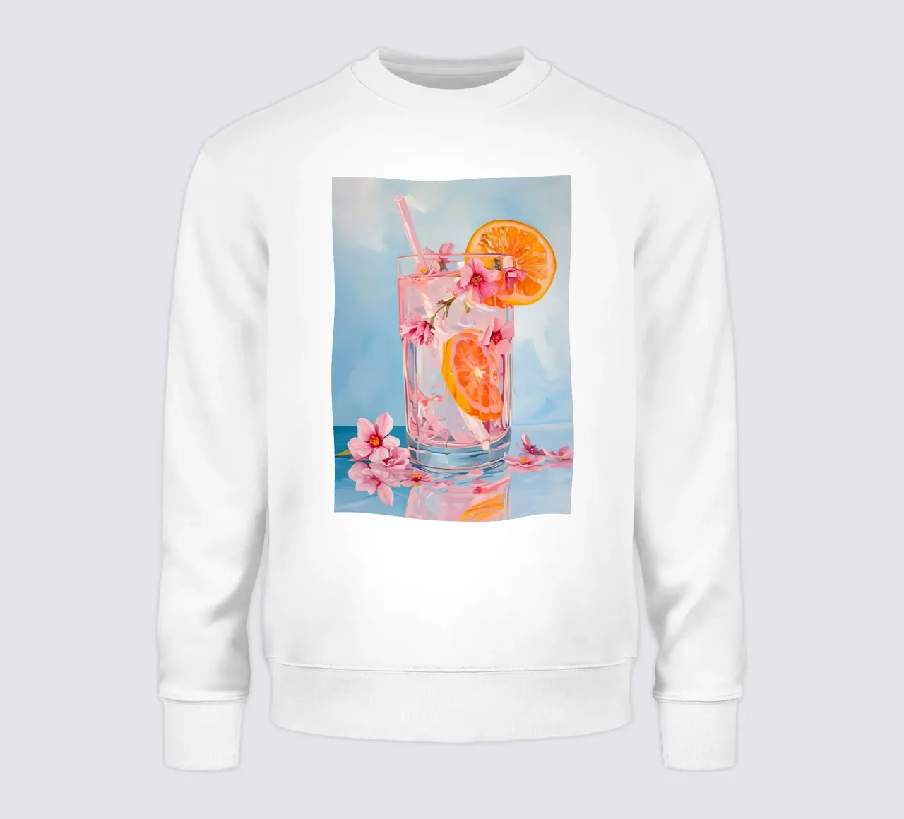 Chun Yu Guan Zitrusblüten Getränk Kunstdruck - Erfrischend Sweatshirt von ClubArt
