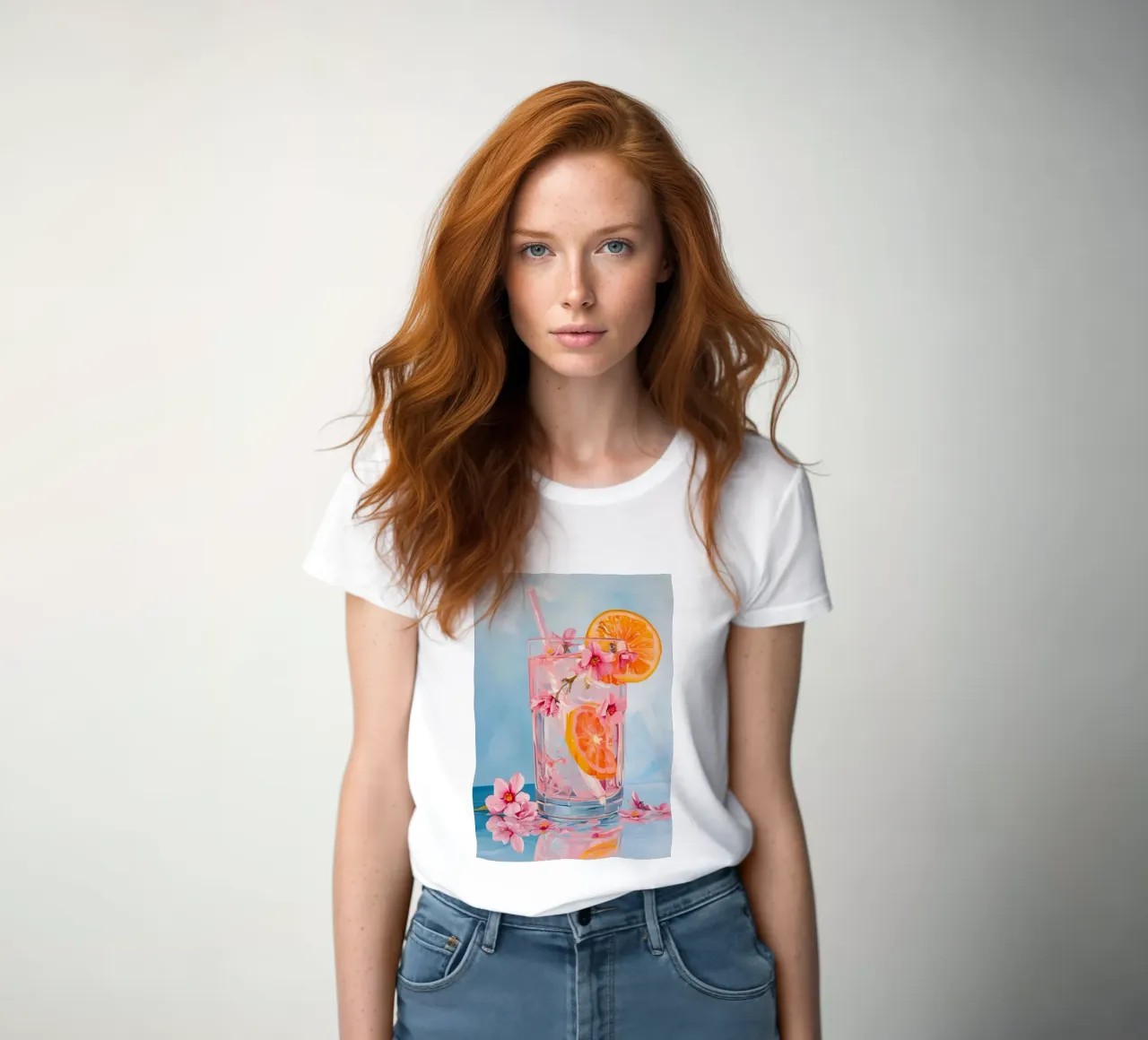 Chun Yu Guan Citrus Blossom Drink Art Print - Rafraîchissant t-shirt ajusté pour femmes de ClubArt