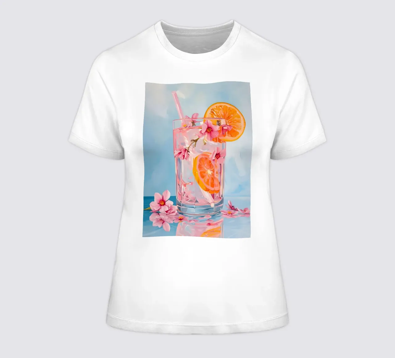 Chun Yu Guan Citrus Blossom Drink Art Print - Rafraîchissant t-shirt ajusté pour femmes de ClubArt