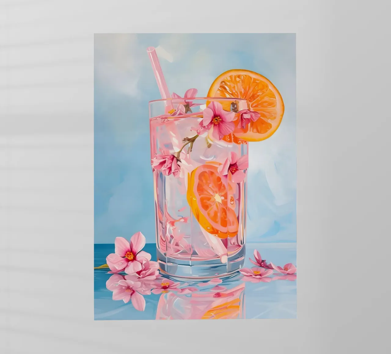 Stampa artistica della bevanda ai fiori di agrumi Chun Yu Guan - Rinfrescante pellicola backlit da ClubArt