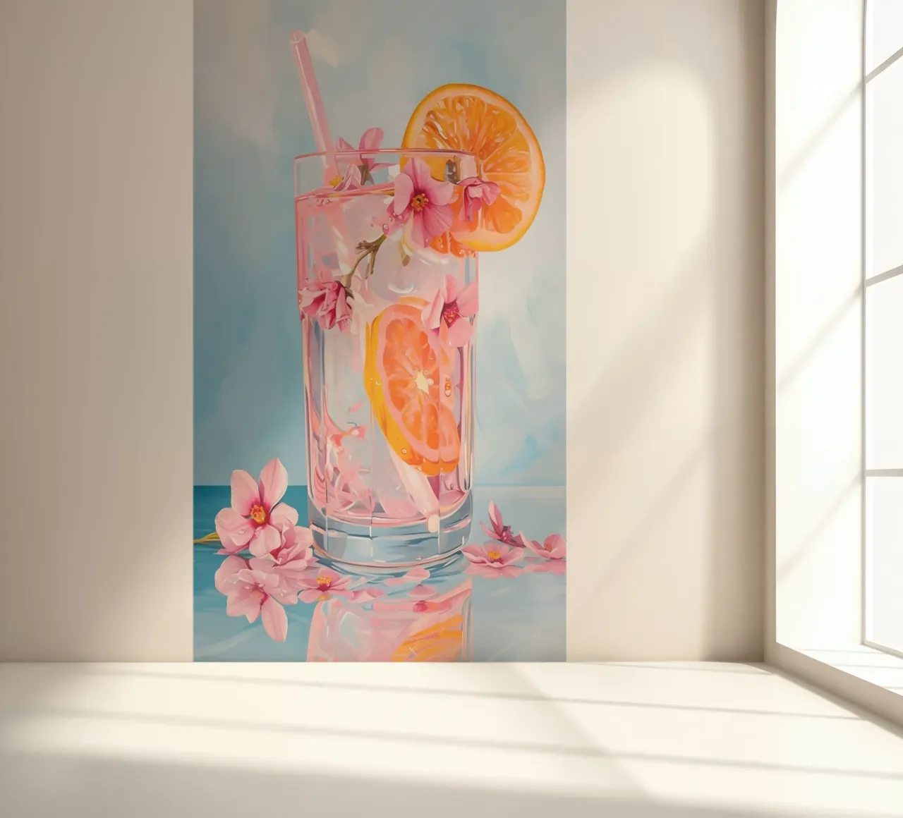 Chun Yu Guan Citrus Blossom Drink Art Print - Refreshing photo wallpaper by ClubArt