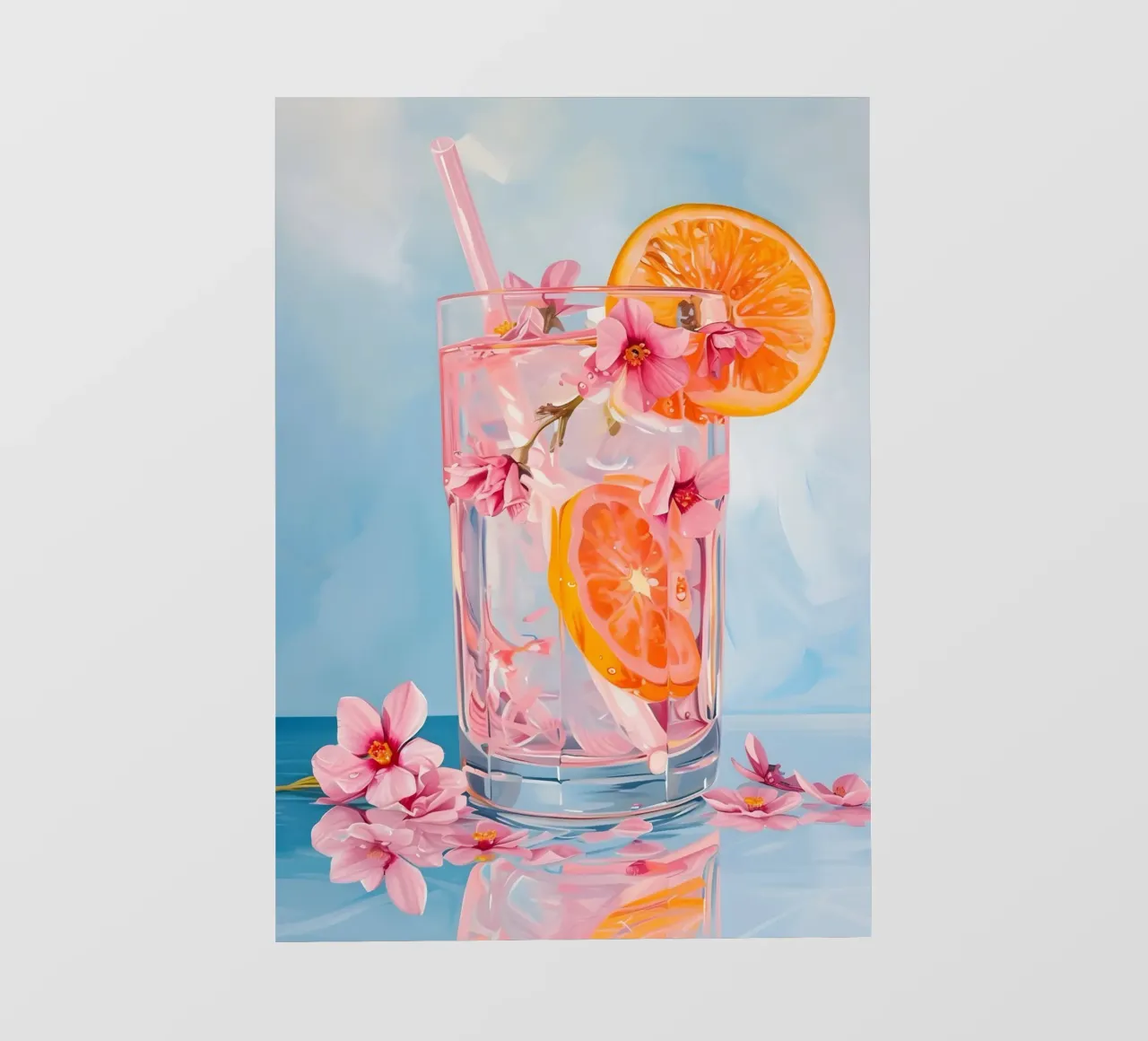 Chun Yu Guan Citrus Blossom Drink Art Print - Refreshing photo wallpaper by ClubArt