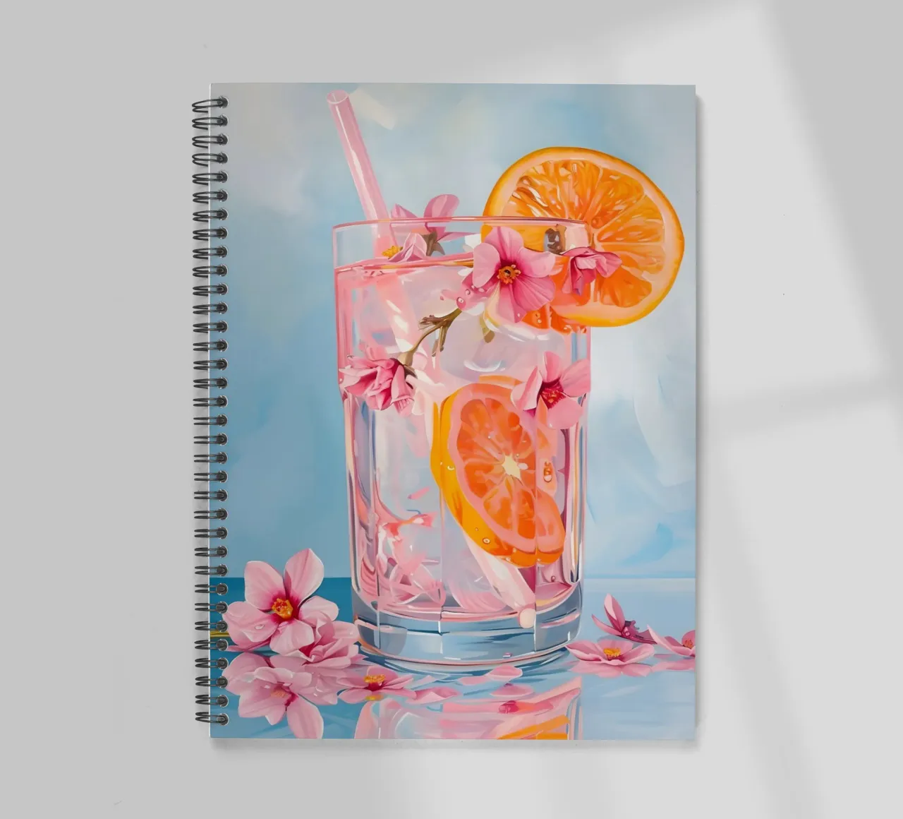 Chun Yu Guan Citrus Blossom Drink Art Print - Refreshing spiral notebook by ClubArt