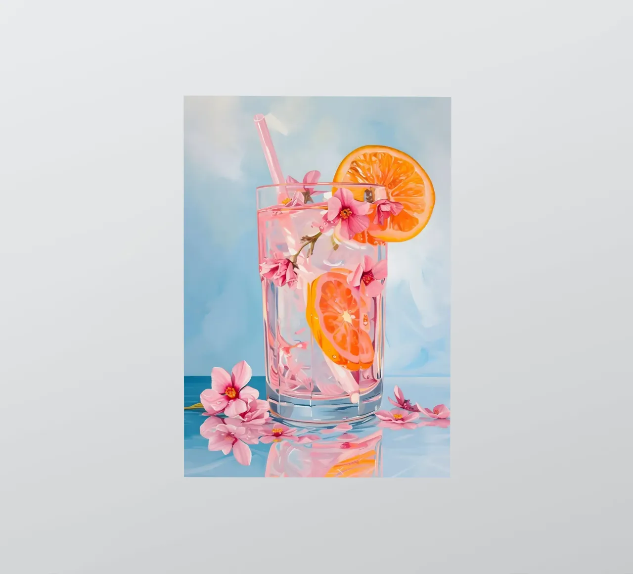Chun Yu Guan Zitrusblüten Getränk Kunstdruck - Erfrischend Sticker von ClubArt