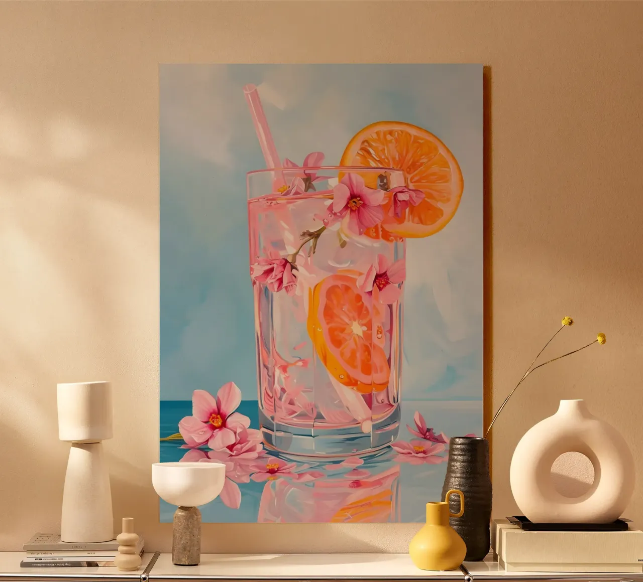 Chun Yu Guan Citrusbloesem Drink Kunstdruk - Verfrissend acryl van ClubArt