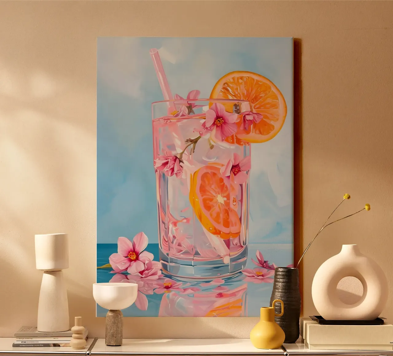 Chun Yu Guan Citrusbloesem Drink Kunstdruk - Verfrissend canvas van ClubArt