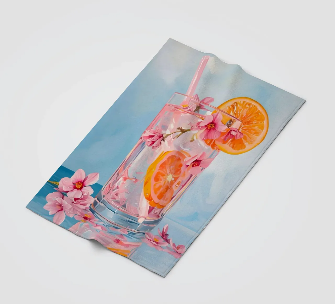 Chun Yu Guan Zitrusblüten Getränk Kunstdruck - Erfrischend Fleecedecke von ClubArt