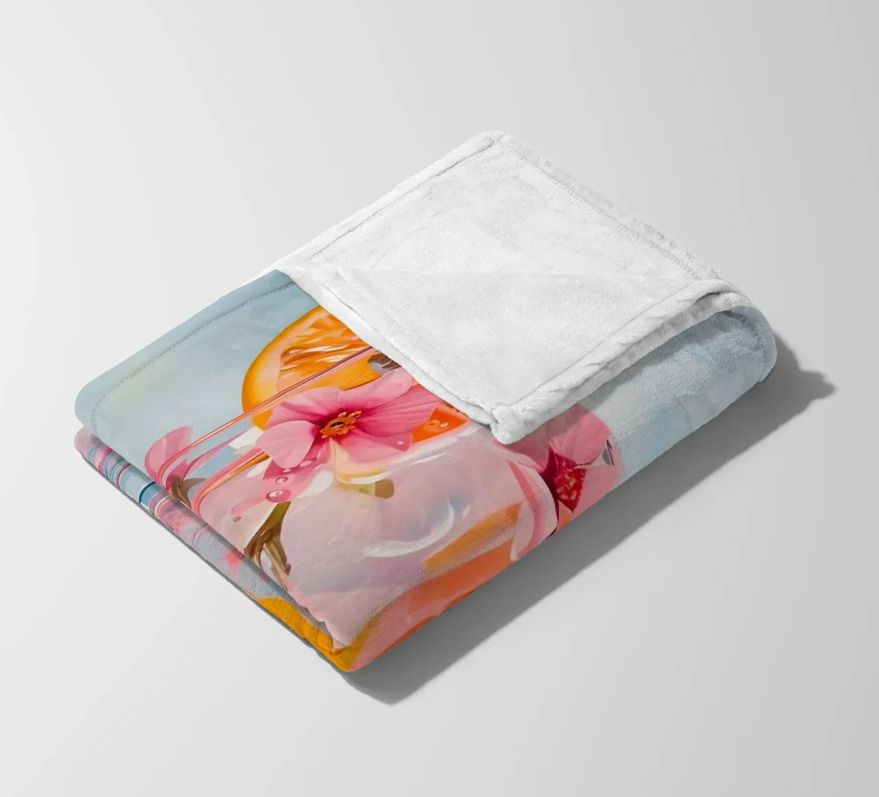 Chun Yu Guan Zitrusblüten Getränk Kunstdruck - Erfrischend Fleecedecke von ClubArt