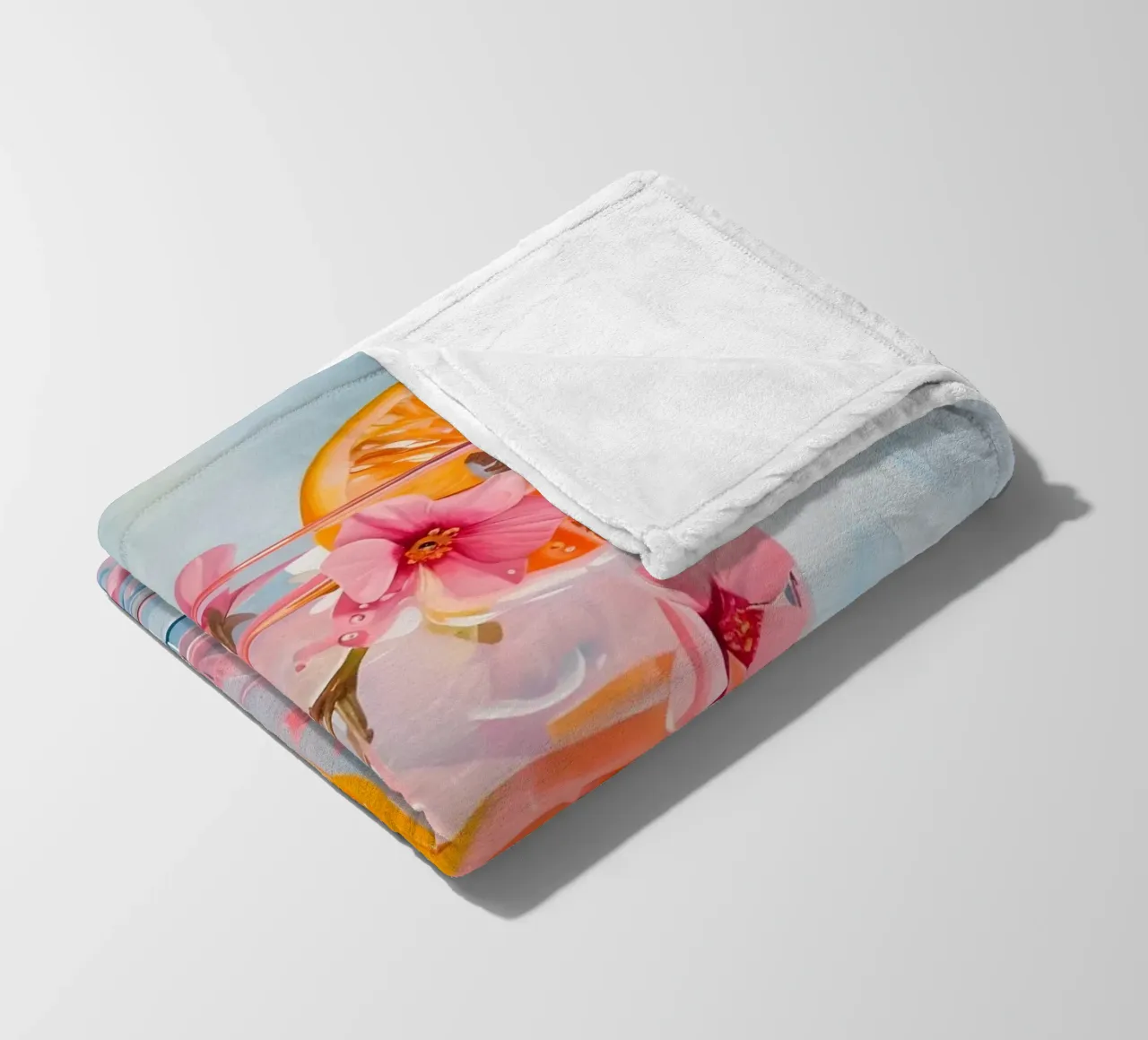 Chun Yu Guan Zitrusblüten Getränk Kunstdruck - Erfrischend Fleecedecke von ClubArt