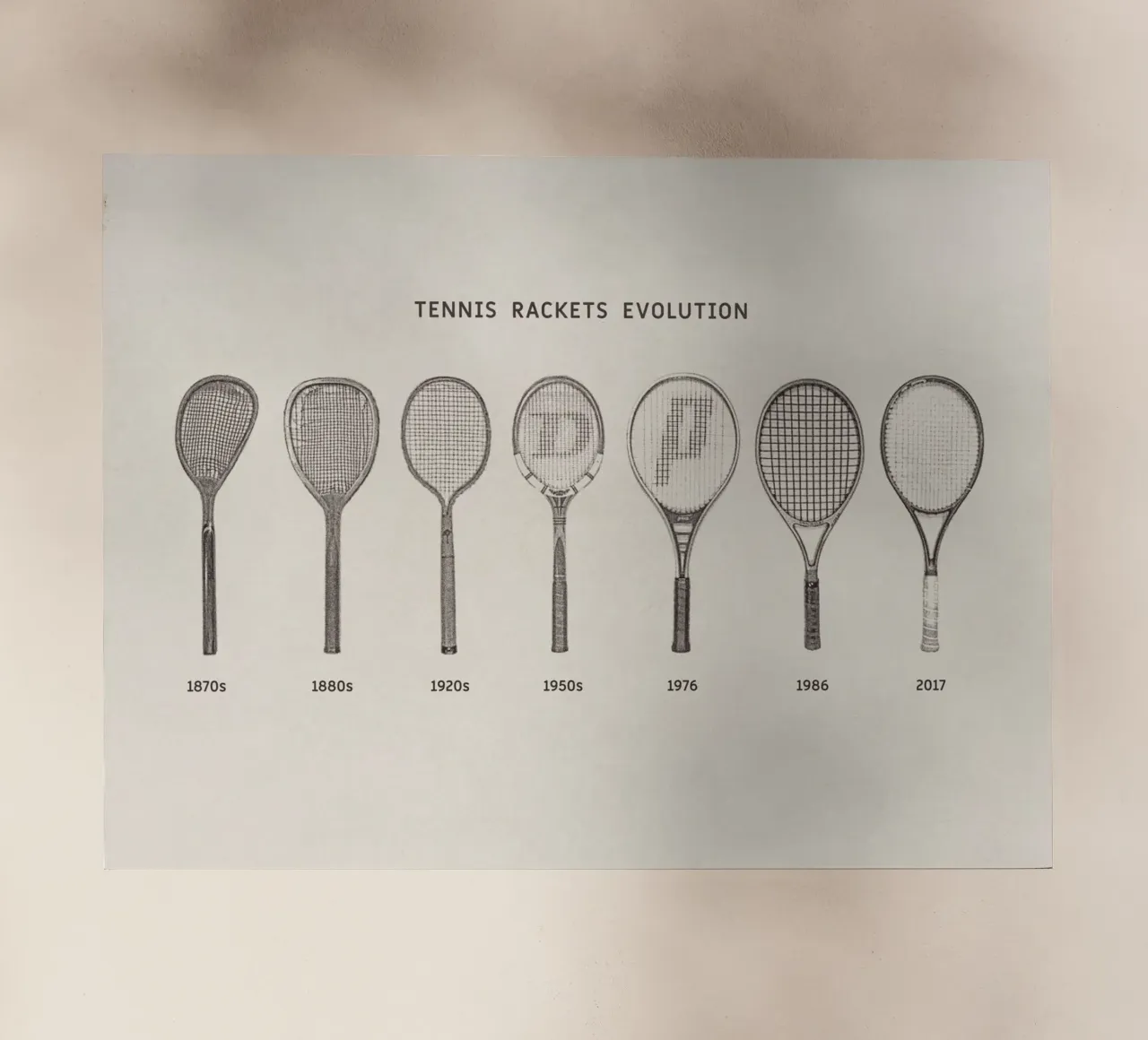 Tennis Rackets Evolution backlit film by apoloprints