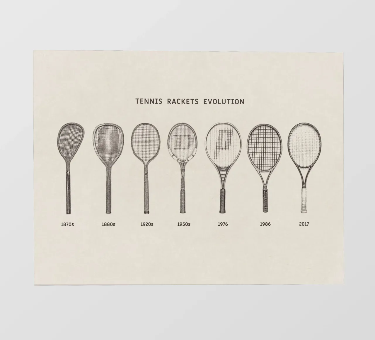 Tennis Rackets Evolution backlit film by apoloprints