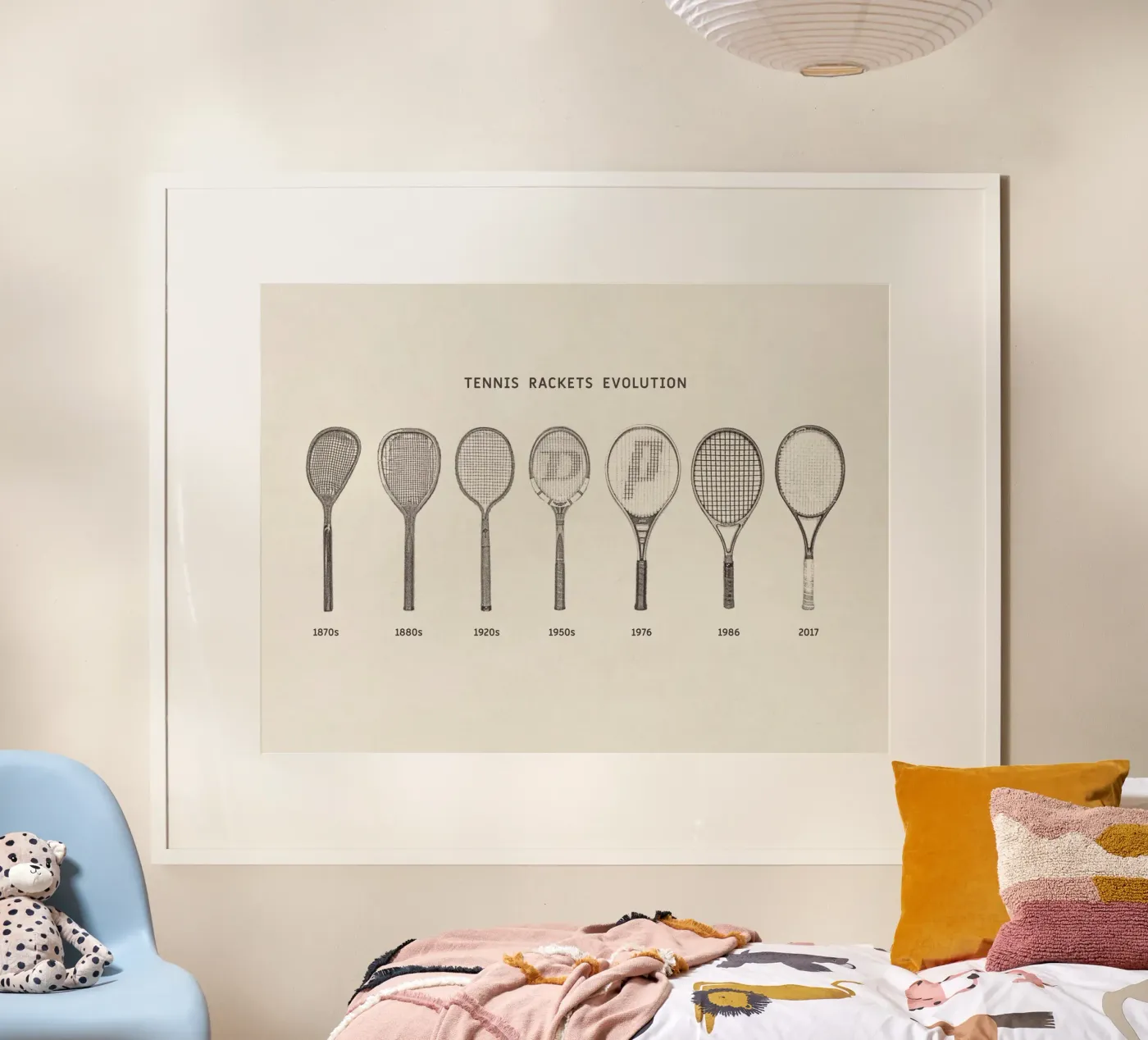 Tennis Rackets Evolution poster by Apolo Prints