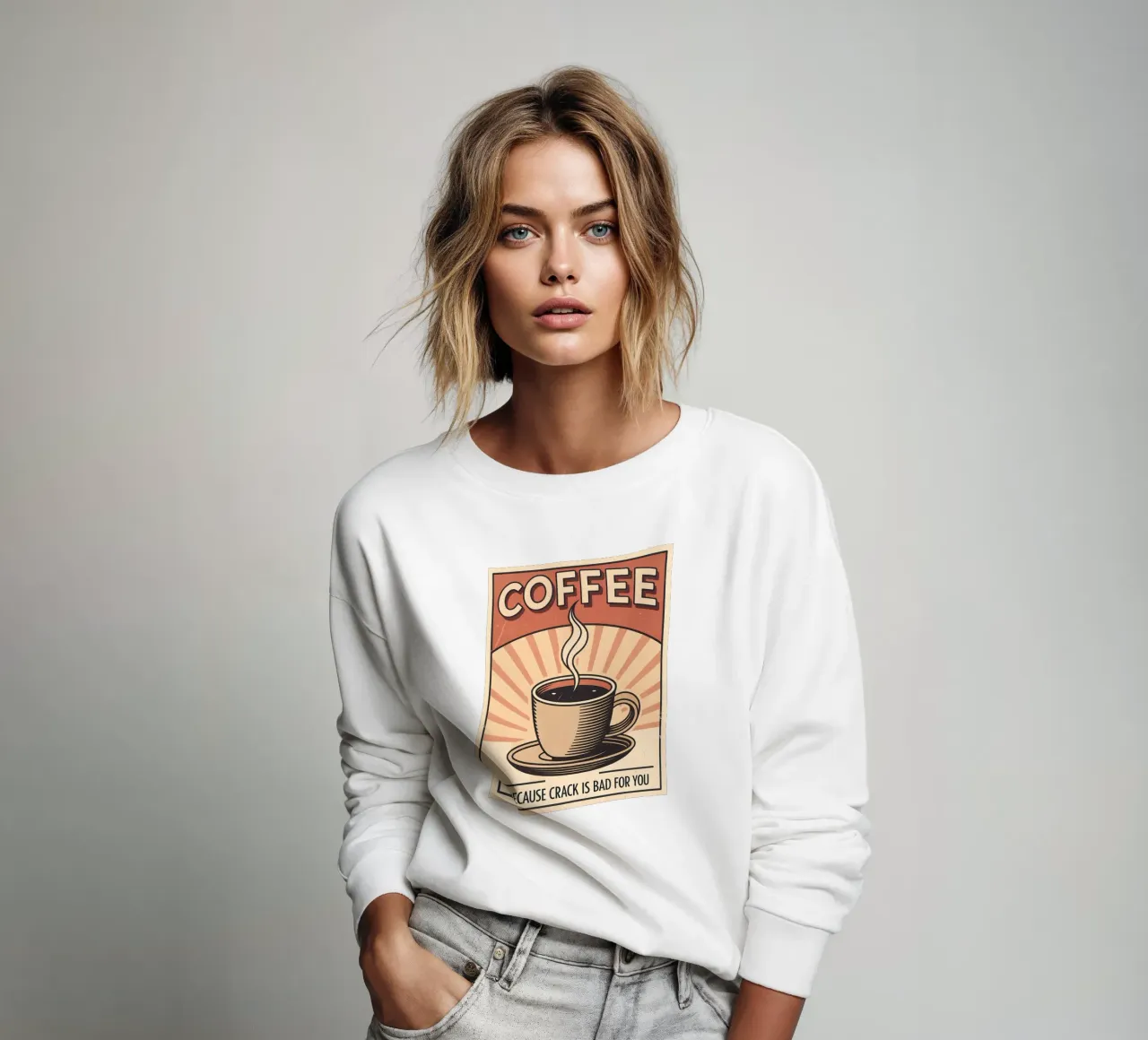 Divertente design retrò del caffè felpa da Jester Krew Art