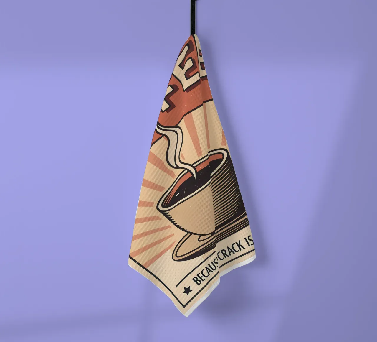 Divertente design retrò del caffè canovaccio da cucina da Jester Krew Art