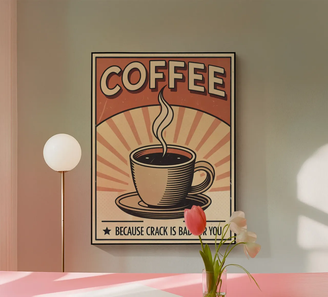 Divertente design retrò del caffè plexiglass da Jester Krew Art