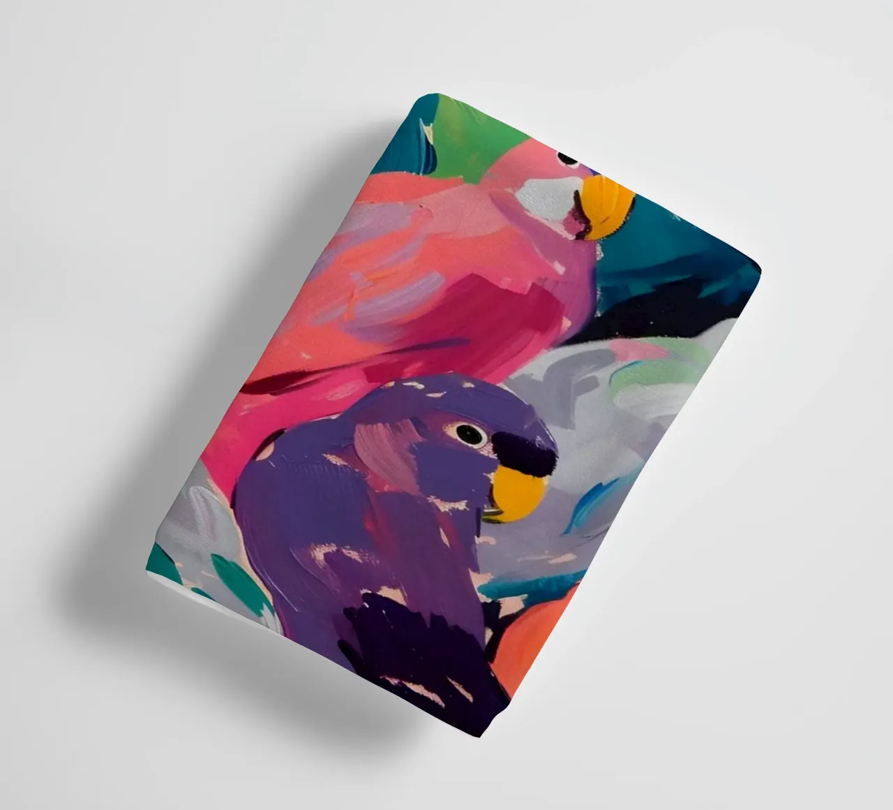 Vibrant Parrot Pop Art Pattern - Tropical Bird Flock towel by ClubArt