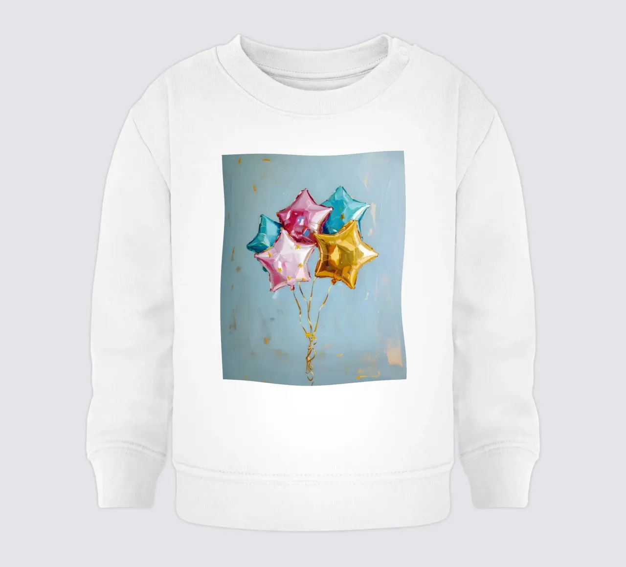 Star Balloon Cluster Kunstdruck - Celebration Vibes Baby Sweatshirt von ClubArt