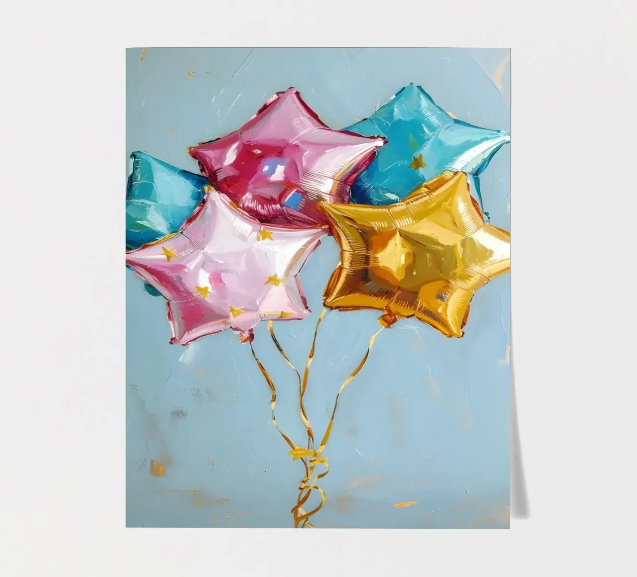 Star Balloon Cluster Kunstdruck - Celebration Vibes Stickerbogen von ClubArt