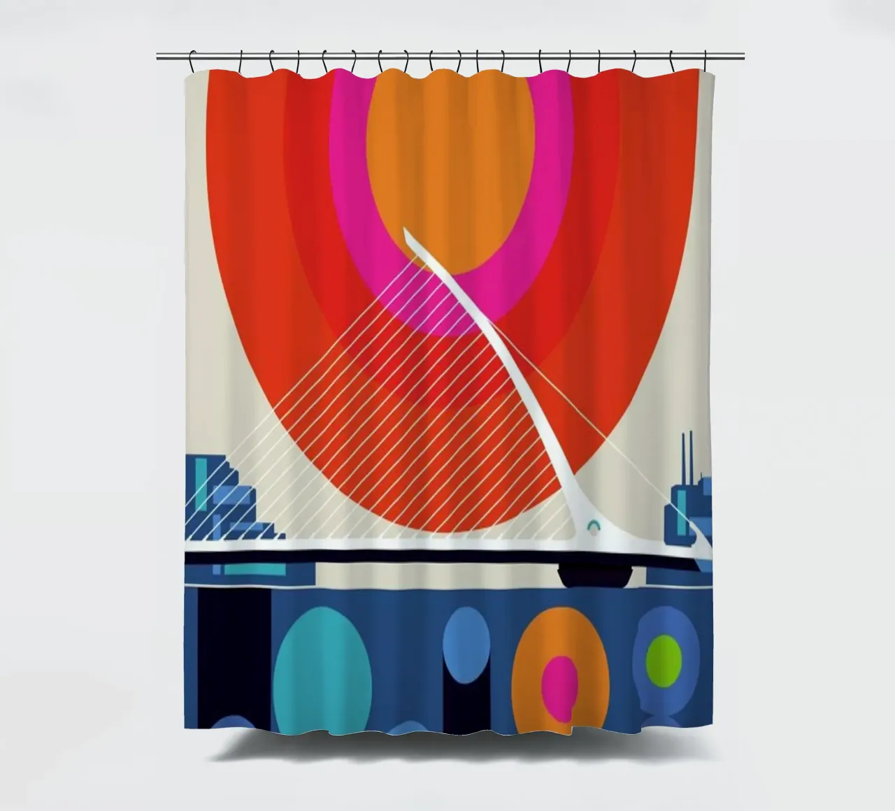 Dublin 09 shower curtain by Bo Lundberg