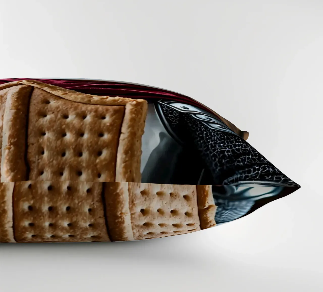 cavaliere di marshmallow che regge uno scudo di pan di zenzero cuscino da DesignDoodle