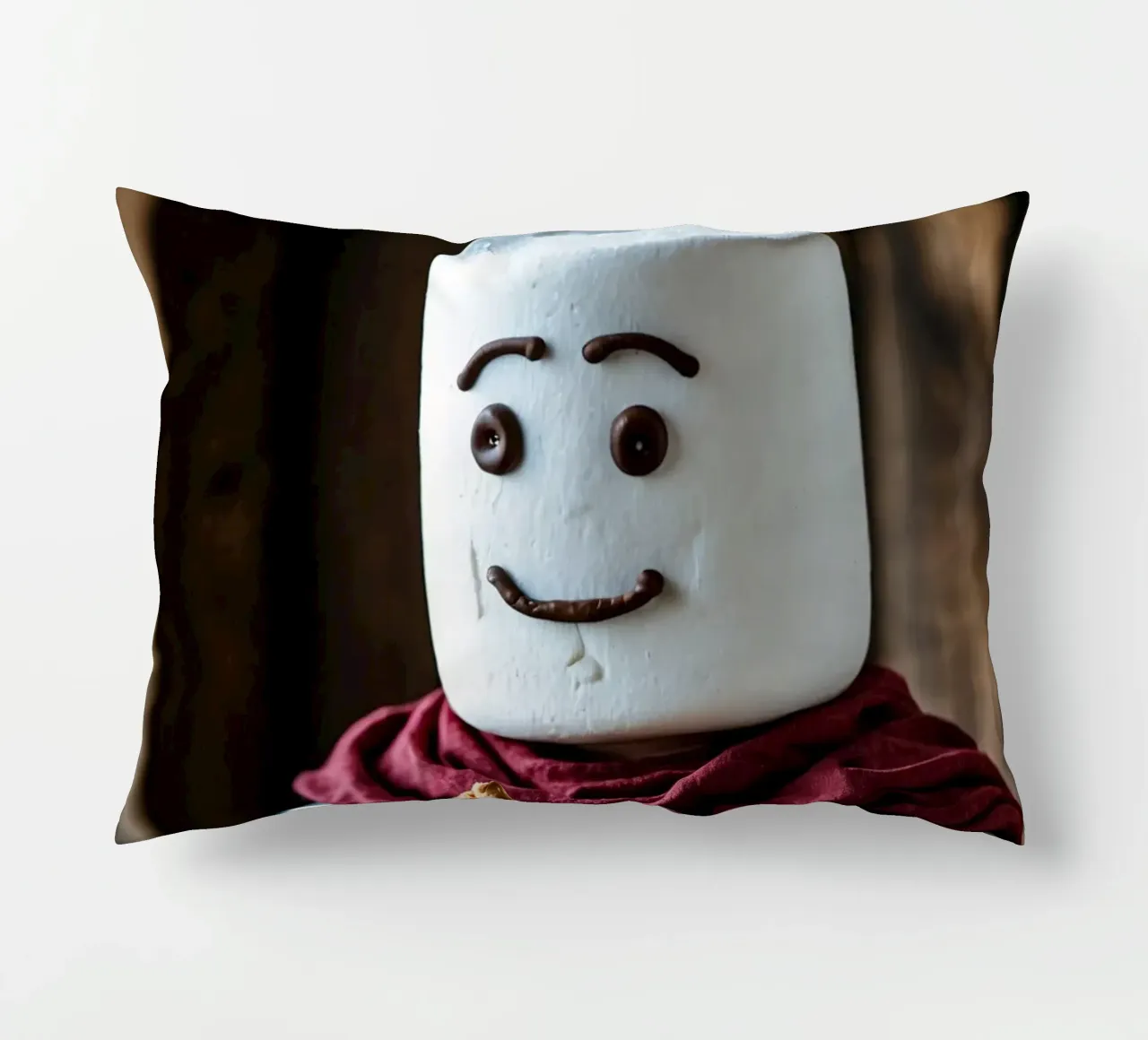 cavaliere di marshmallow che regge uno scudo di pan di zenzero cuscino da DesignDoodle