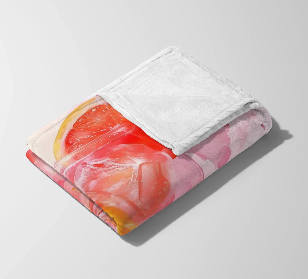 Stampa d'arte su pompelmo rosa - Natura morta rinfrescante coperta in pile da ClubArt