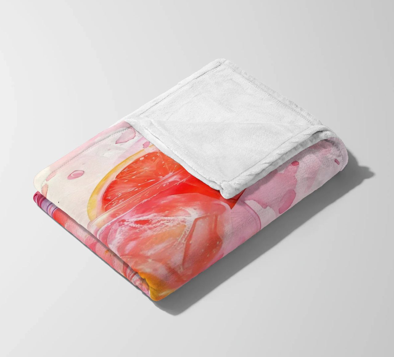 Stampa d'arte su pompelmo rosa - Natura morta rinfrescante coperta in pile da ClubArt