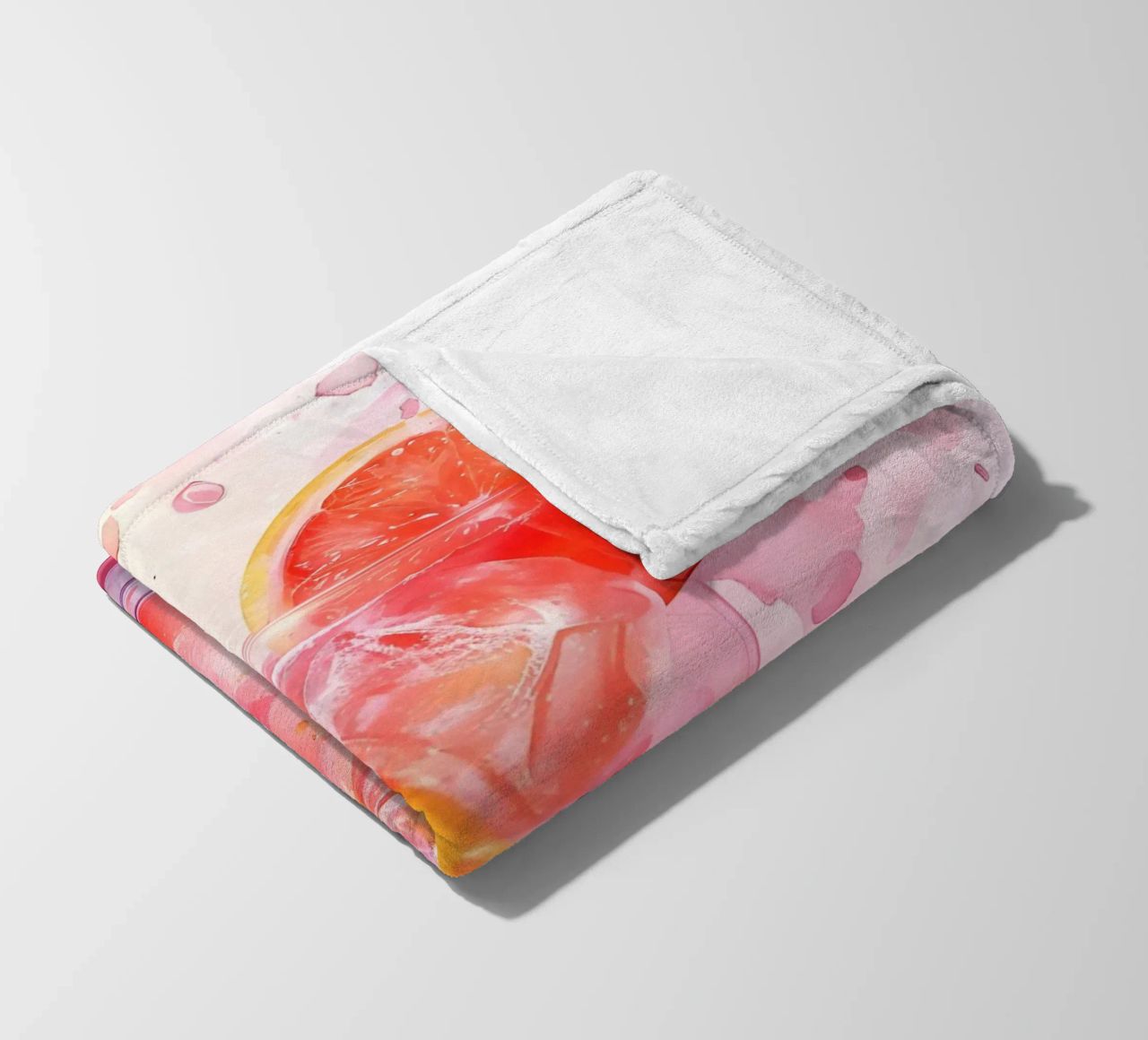 Stampa d'arte su pompelmo rosa - Natura morta rinfrescante coperta in pile da ClubArt