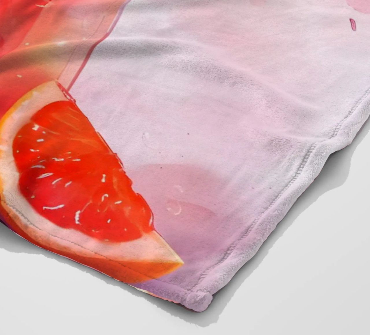 Stampa d'arte su pompelmo rosa - Natura morta rinfrescante coperta in pile da ClubArt